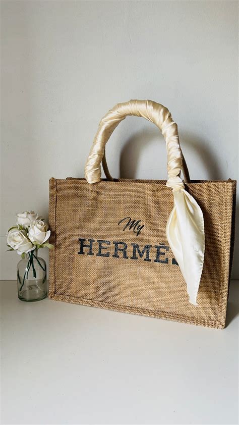 sac hermes jute